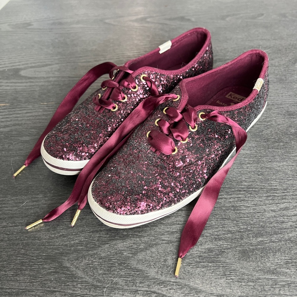 Keds x Kate Spade Lace-Up Glitter Sneakers (7)